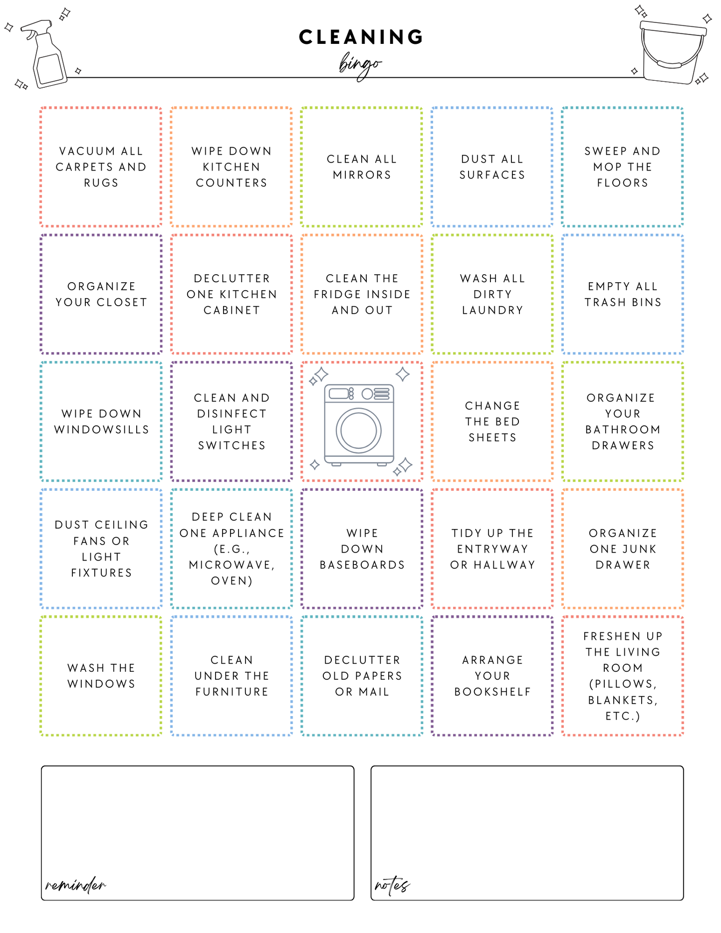 ADHD Cleaning Planner - Prefilled