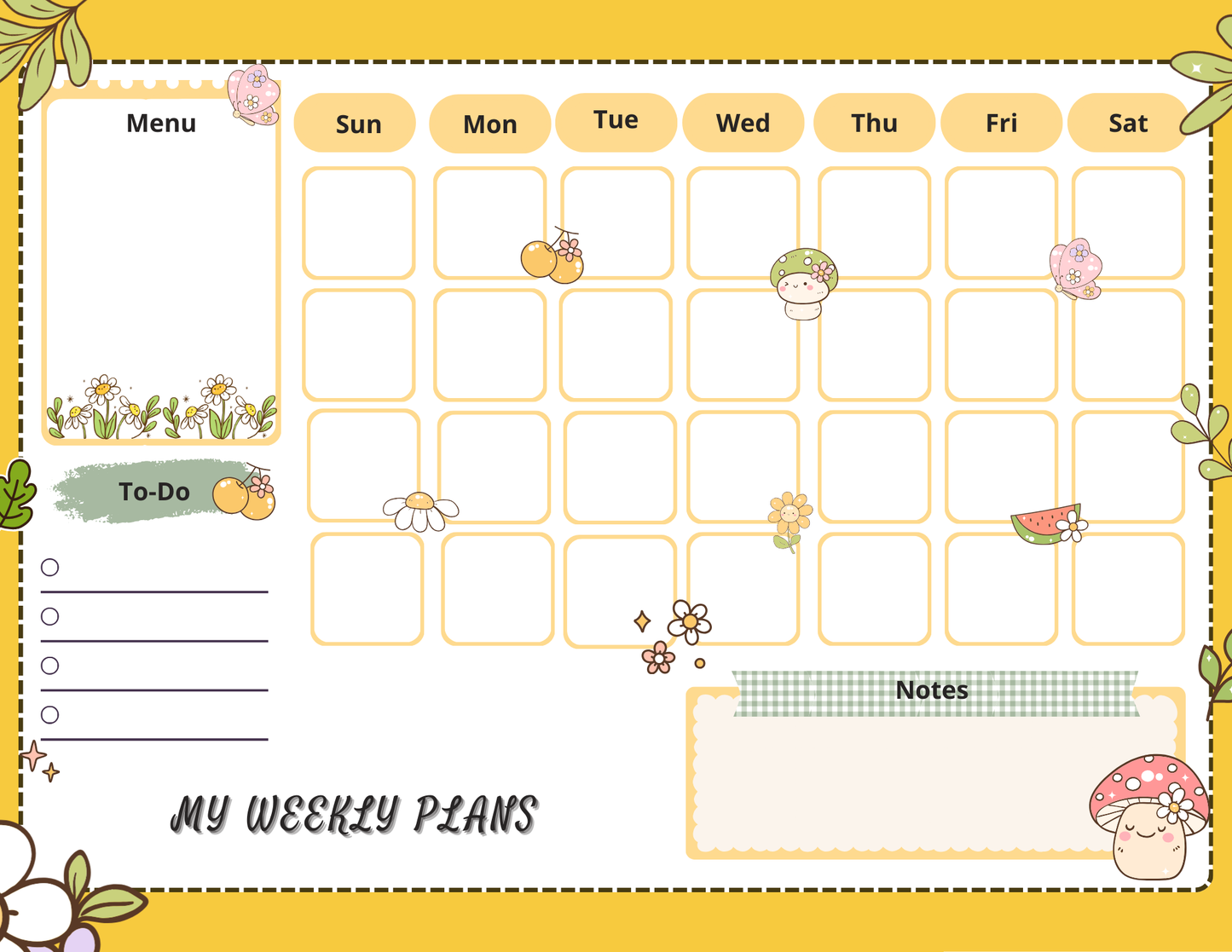 Weekly Planner Notepad