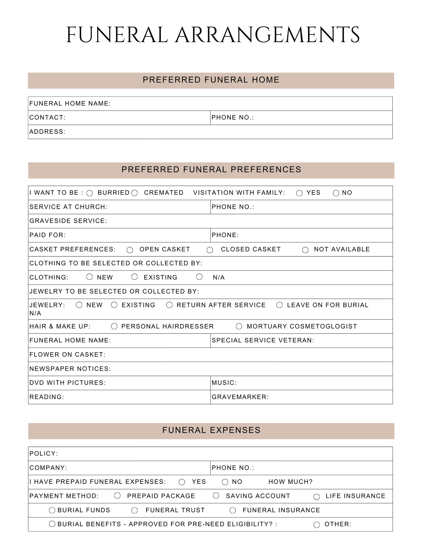 Peace of Mind Planner