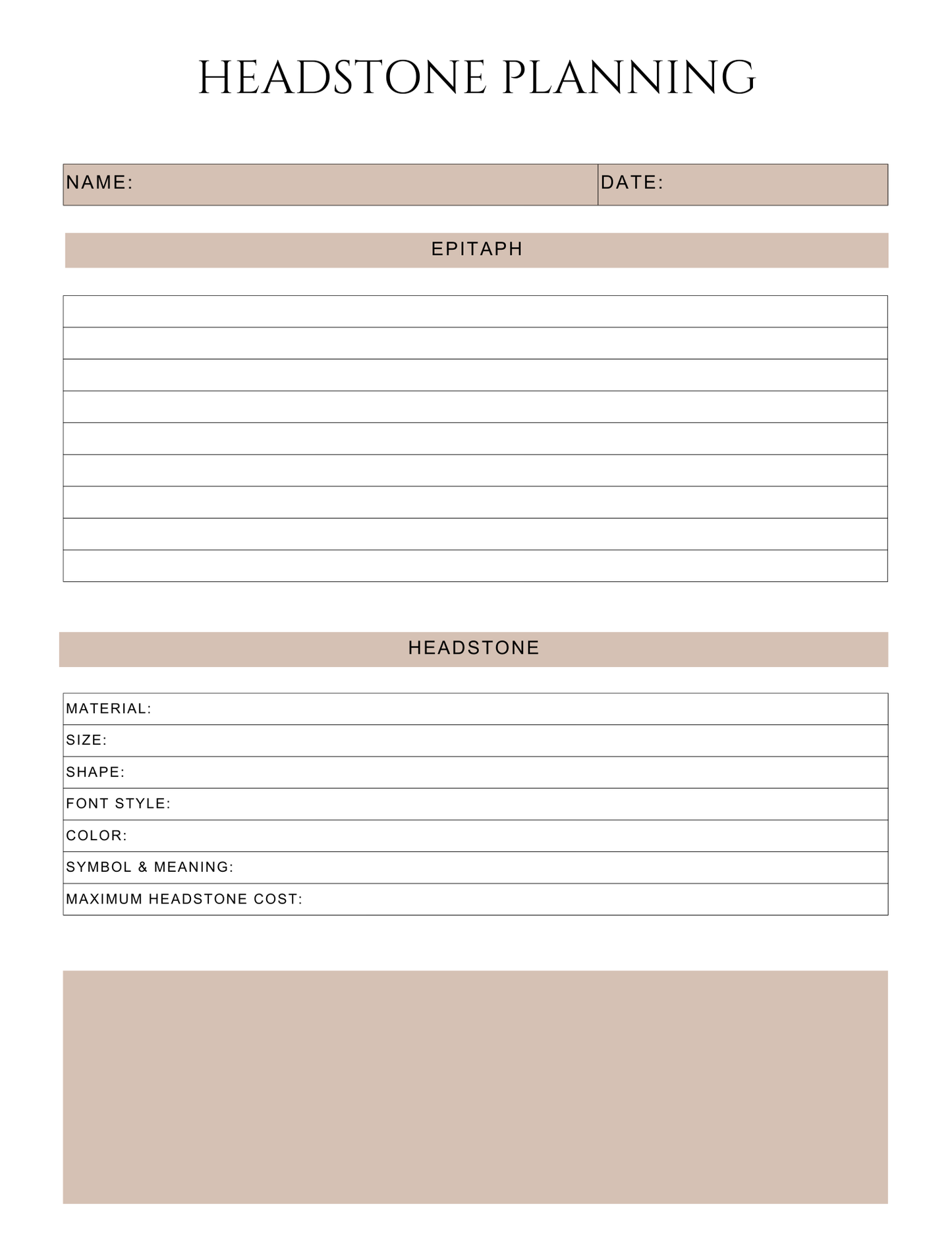 Peace of Mind Planner
