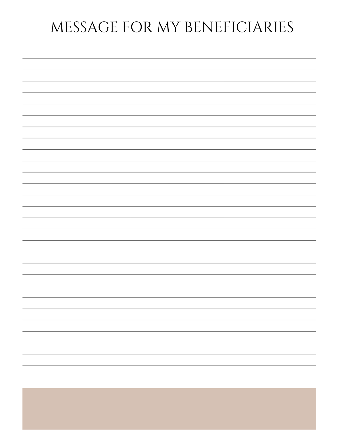 Peace of Mind Planner