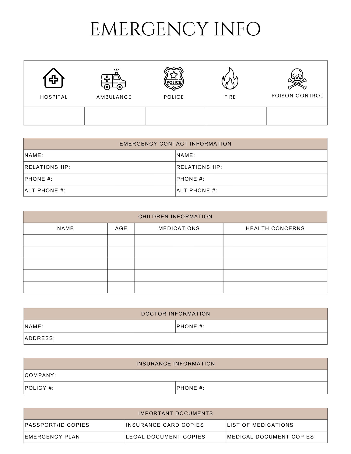 Peace of Mind Planner