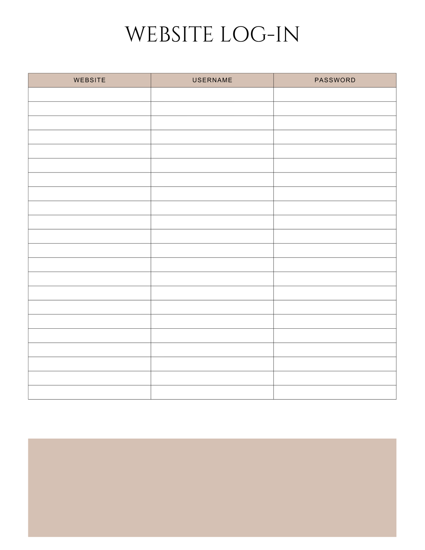 Peace of Mind Planner