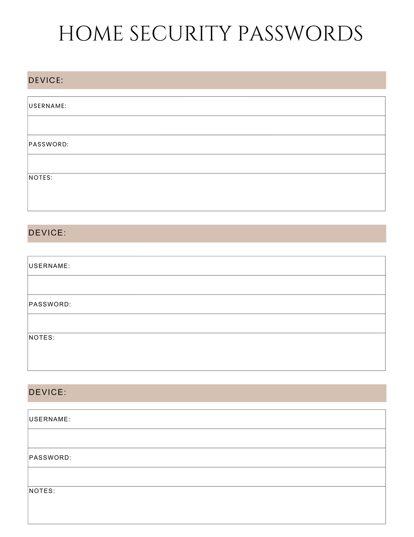 Peace of Mind Planner
