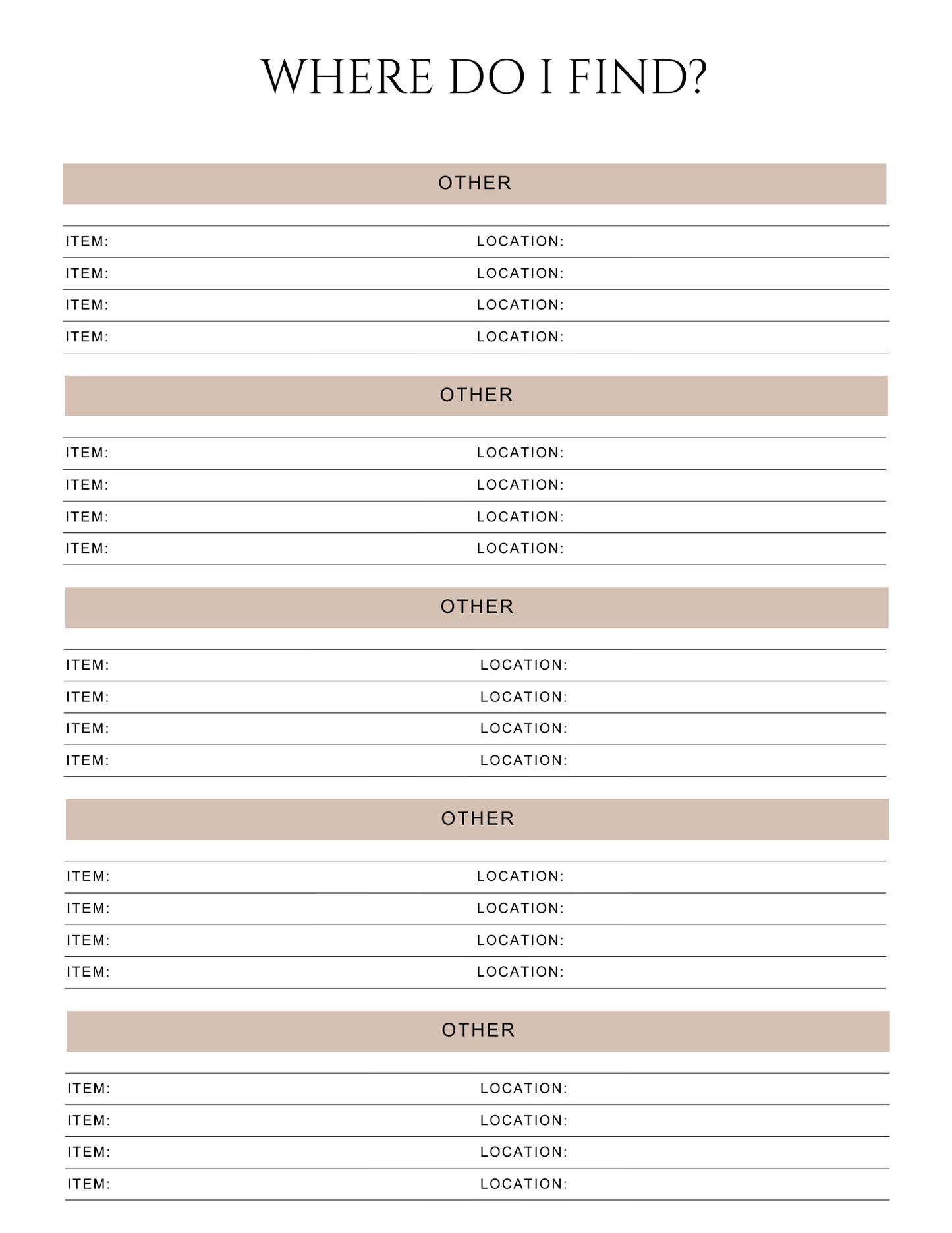Peace of Mind Planner