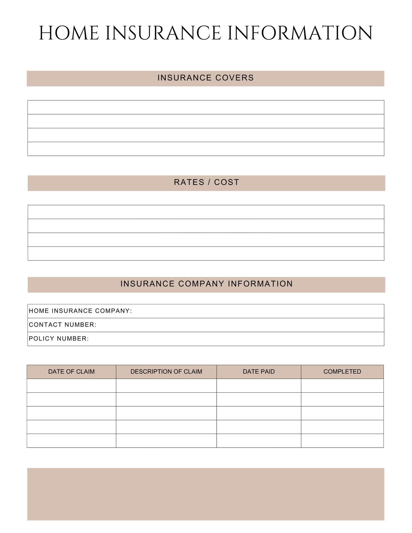 Peace of Mind Planner