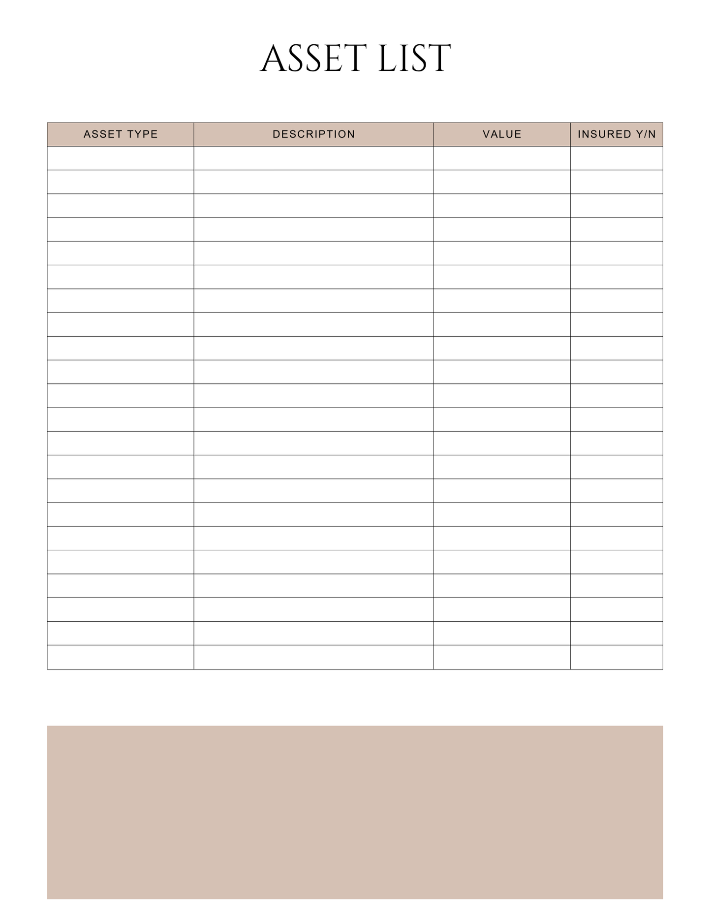 Peace of Mind Planner