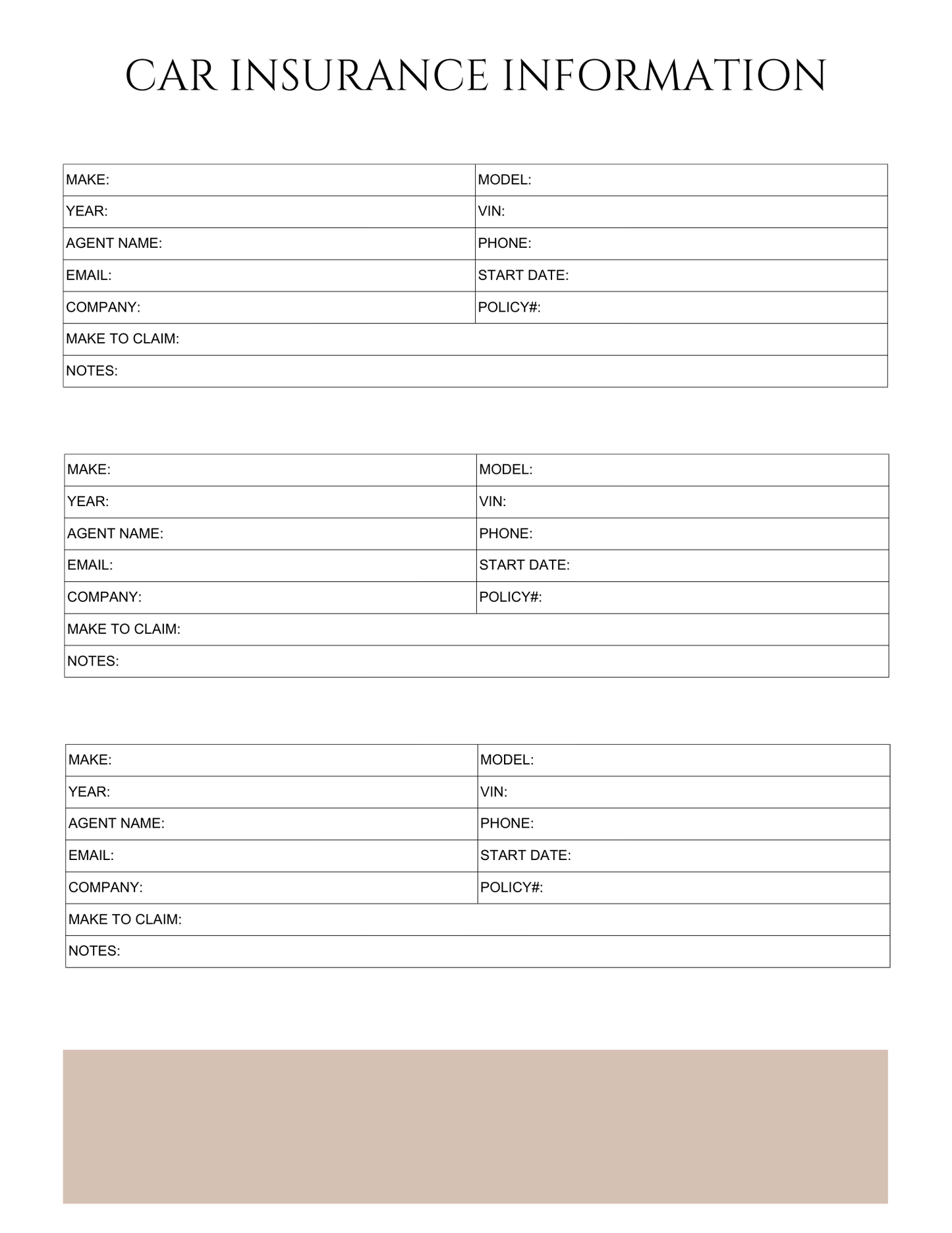 Peace of Mind Planner