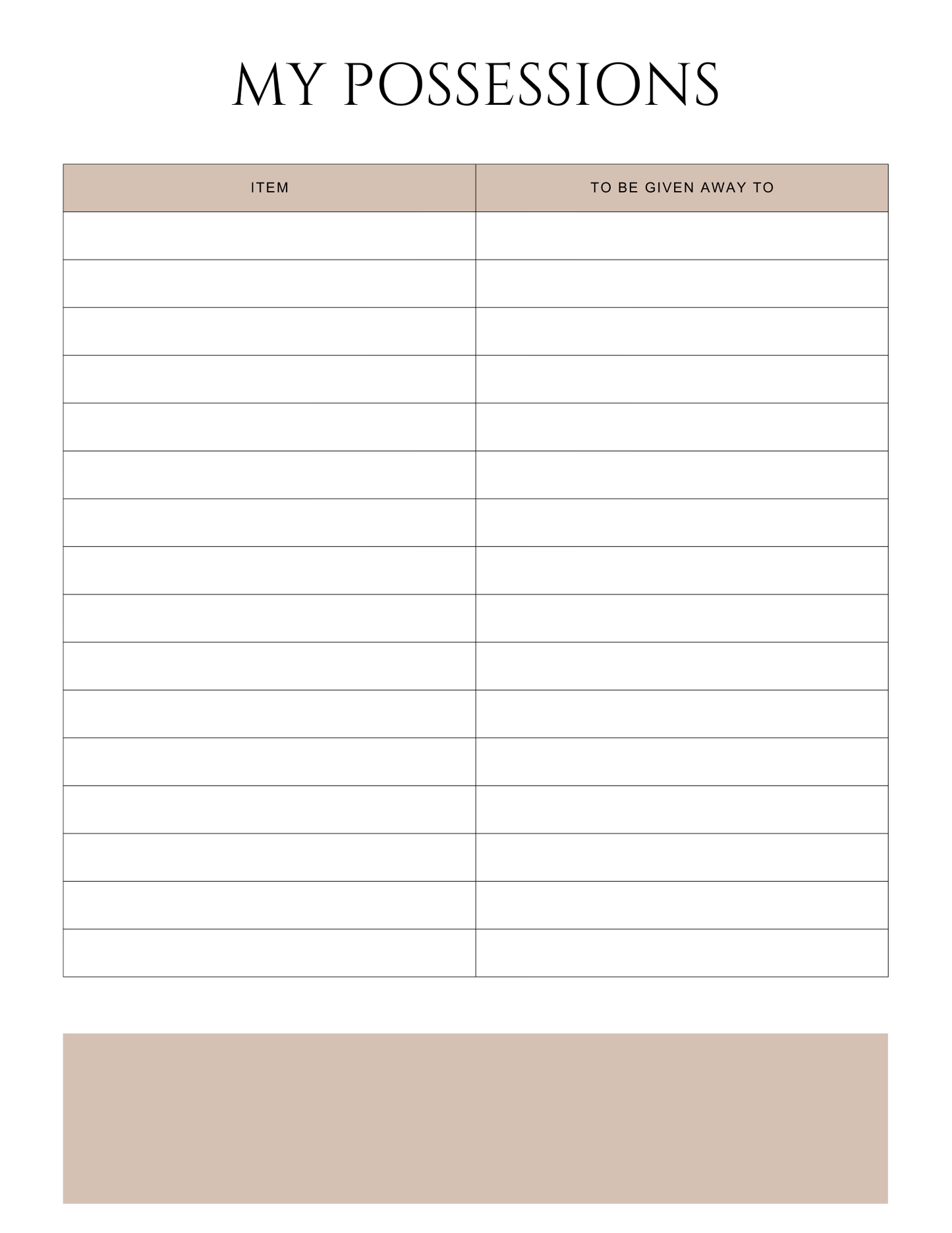 Peace of Mind Planner
