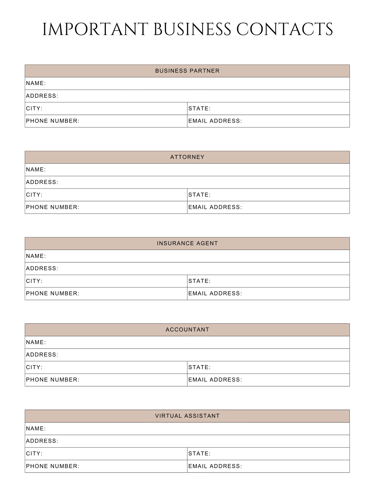 Peace of Mind Planner