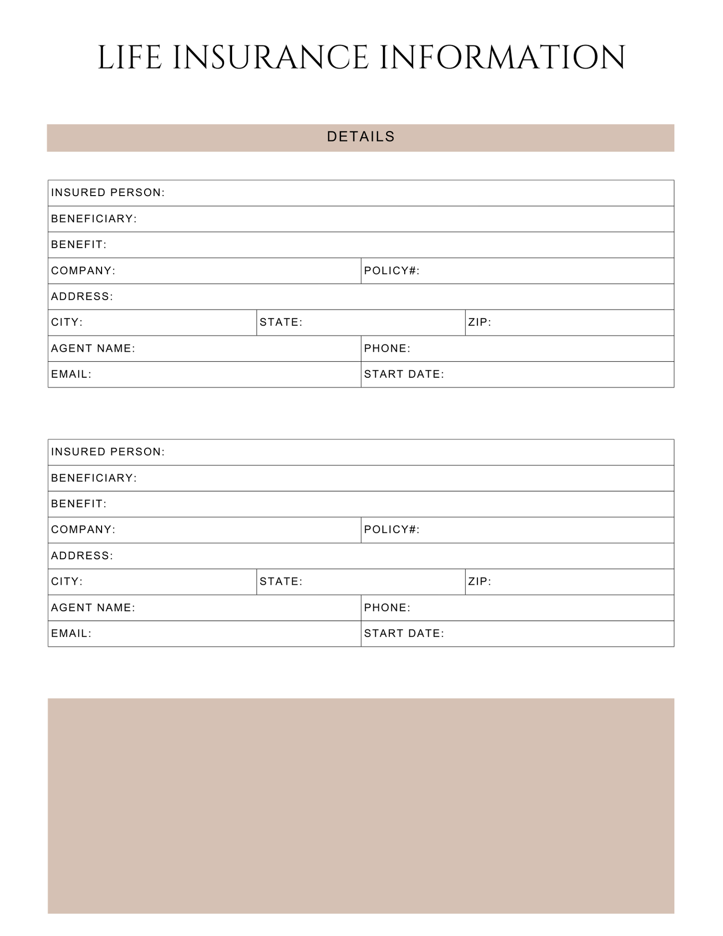 Peace of Mind Planner