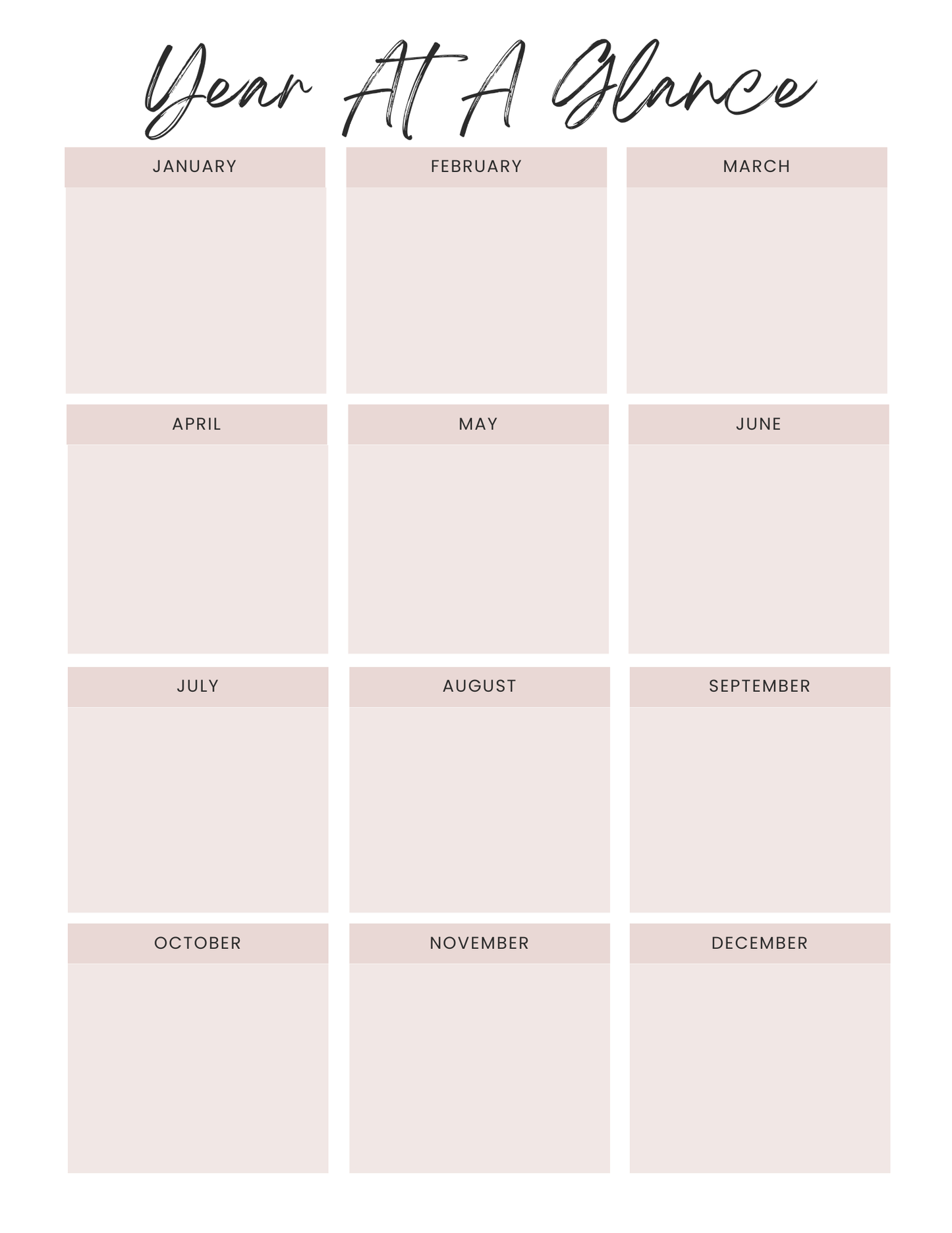 Pure & Simple - Minimalist Yearly Planner 2026