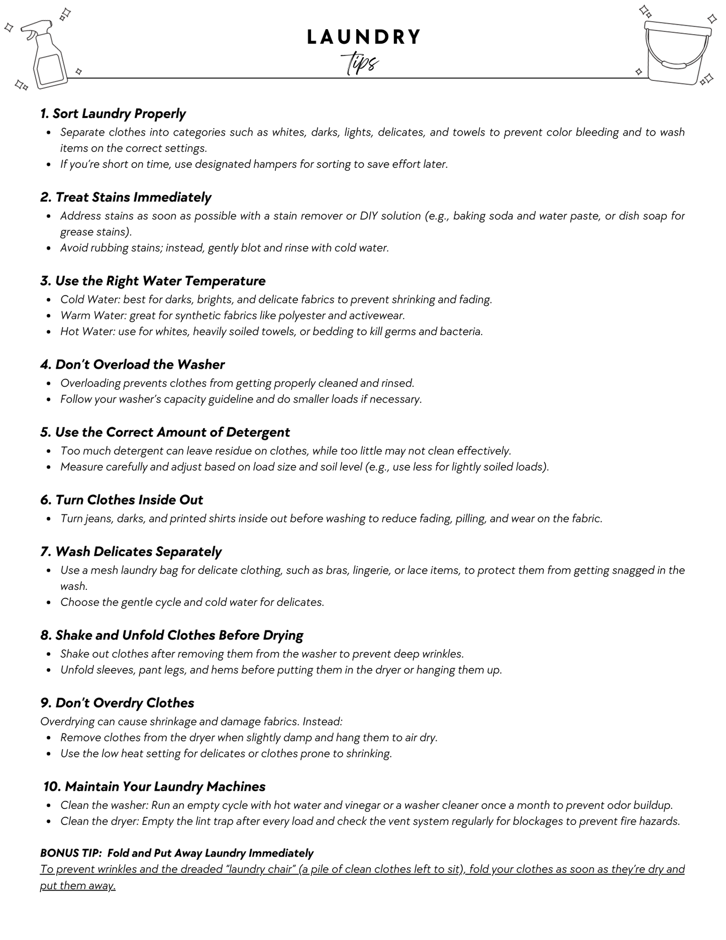 ADHD Cleaning Planner - Non-Prefilled