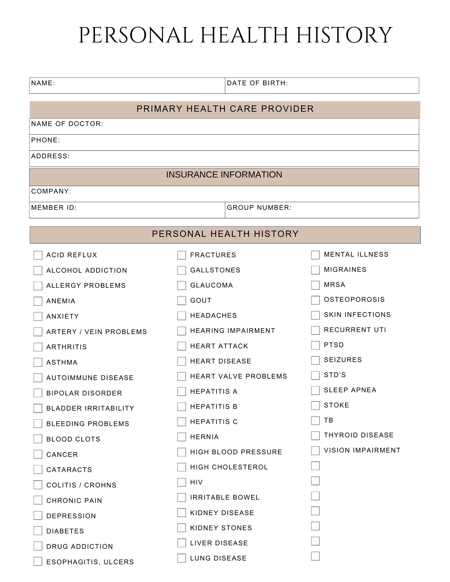 Peace of Mind Planner