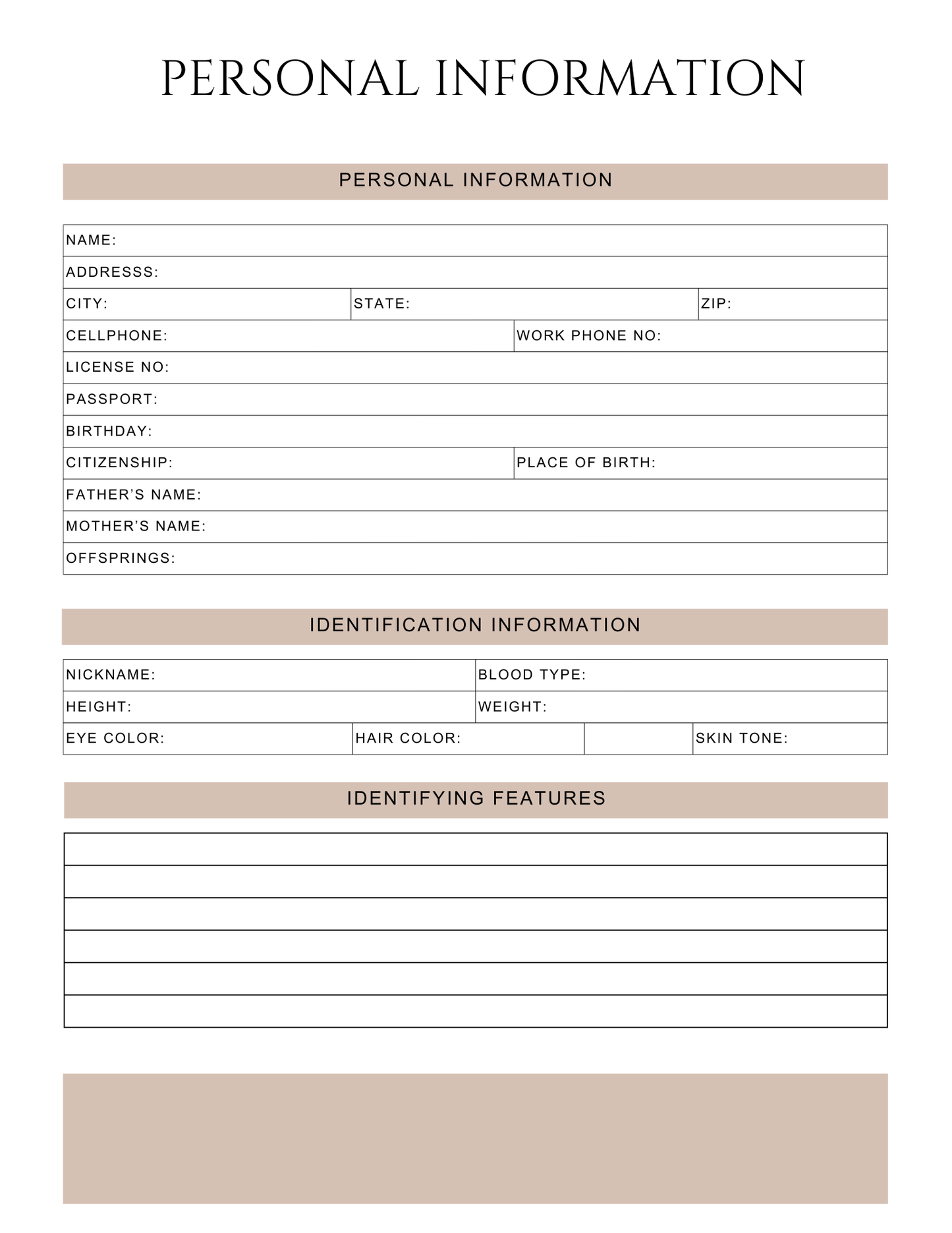 Peace of Mind Planner
