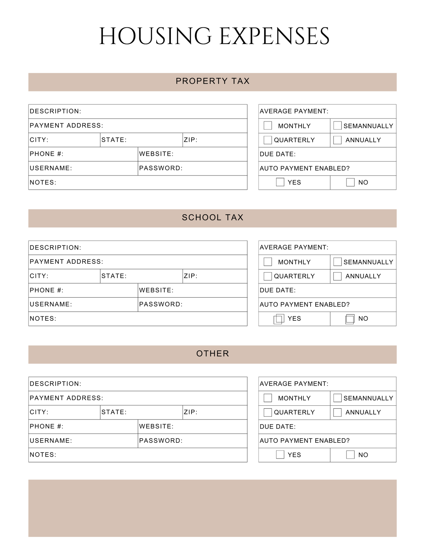 Peace of Mind Planner