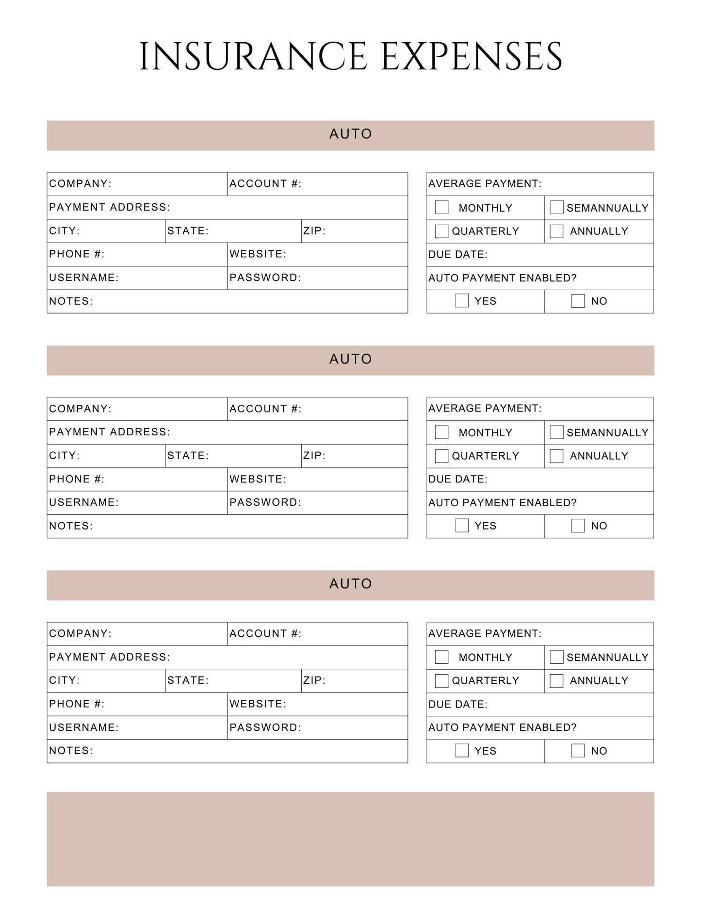 Peace of Mind Planner