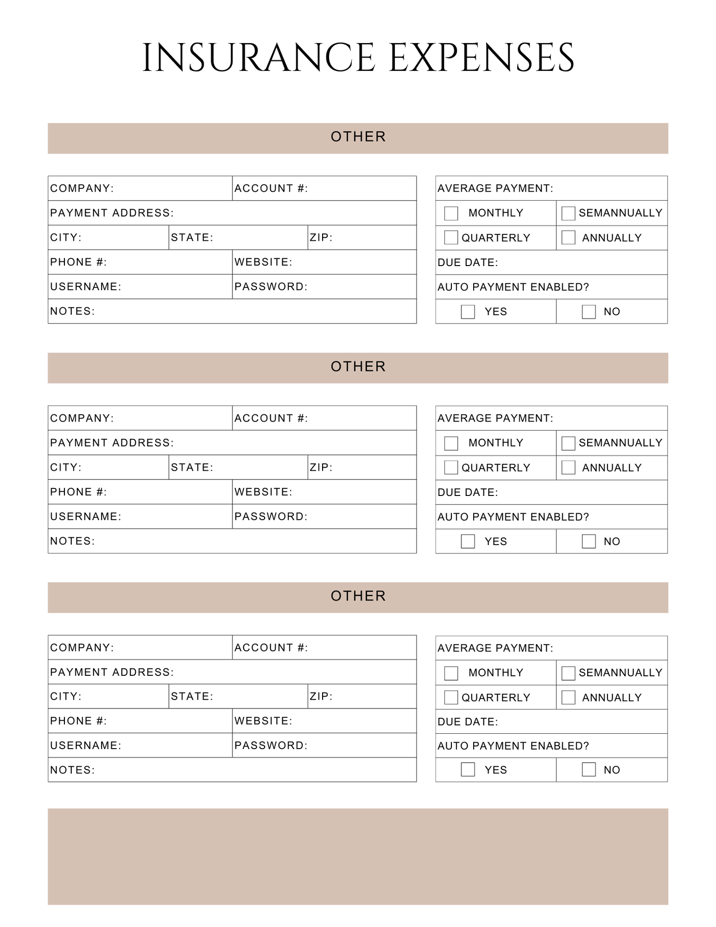 Peace of Mind Planner