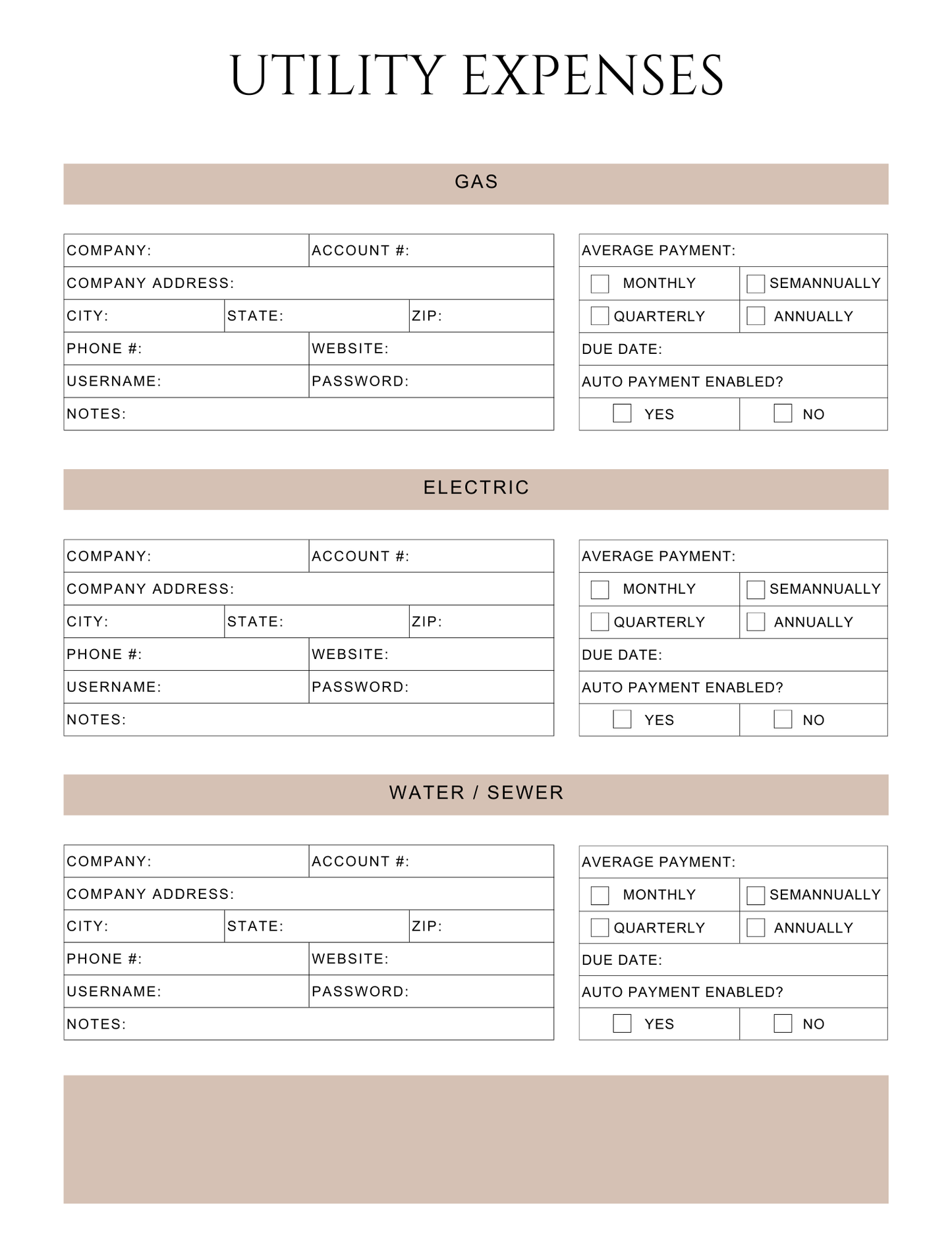 Peace of Mind Planner