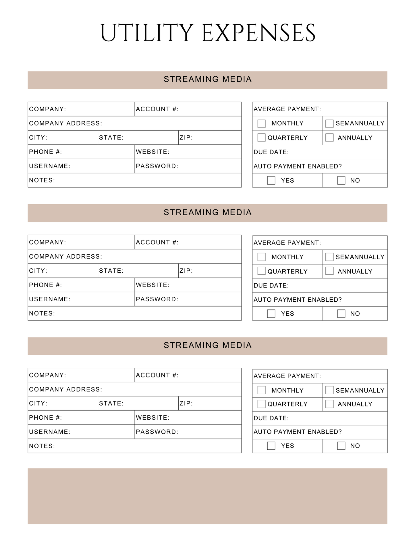 Peace of Mind Planner