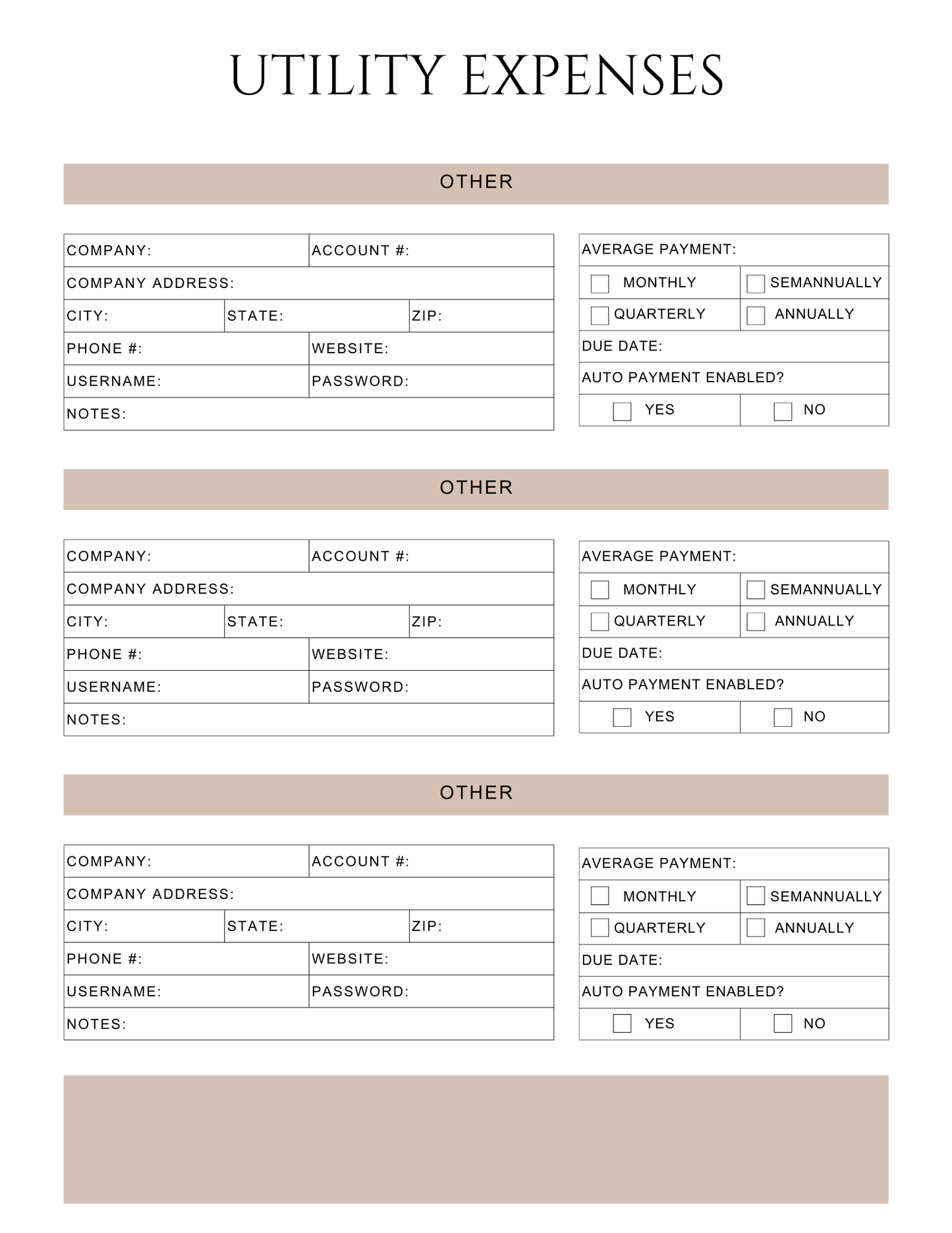 Peace of Mind Planner
