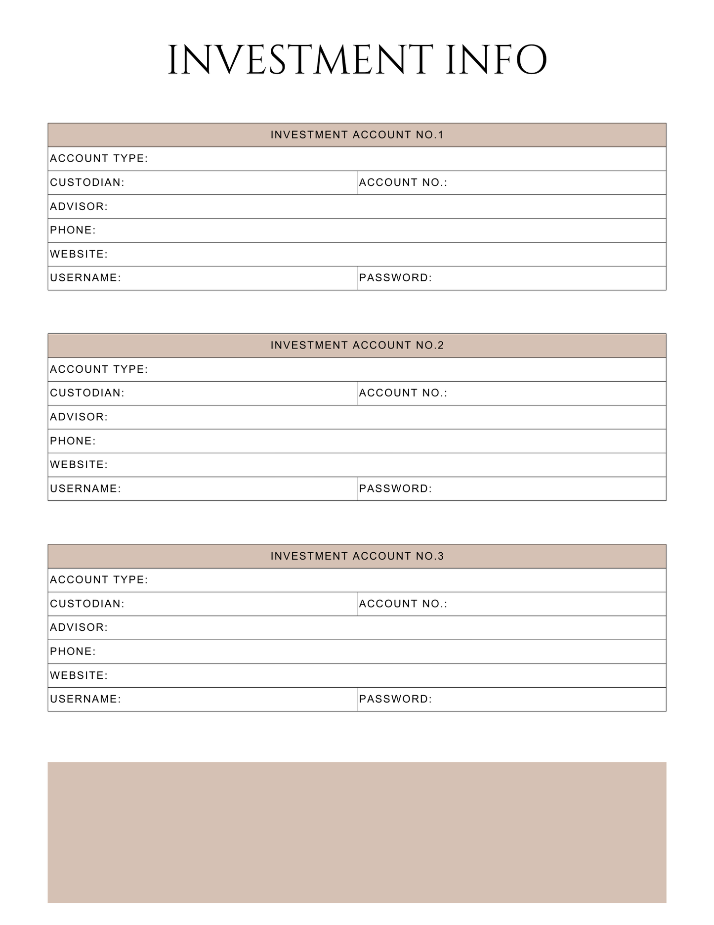 Peace of Mind Planner