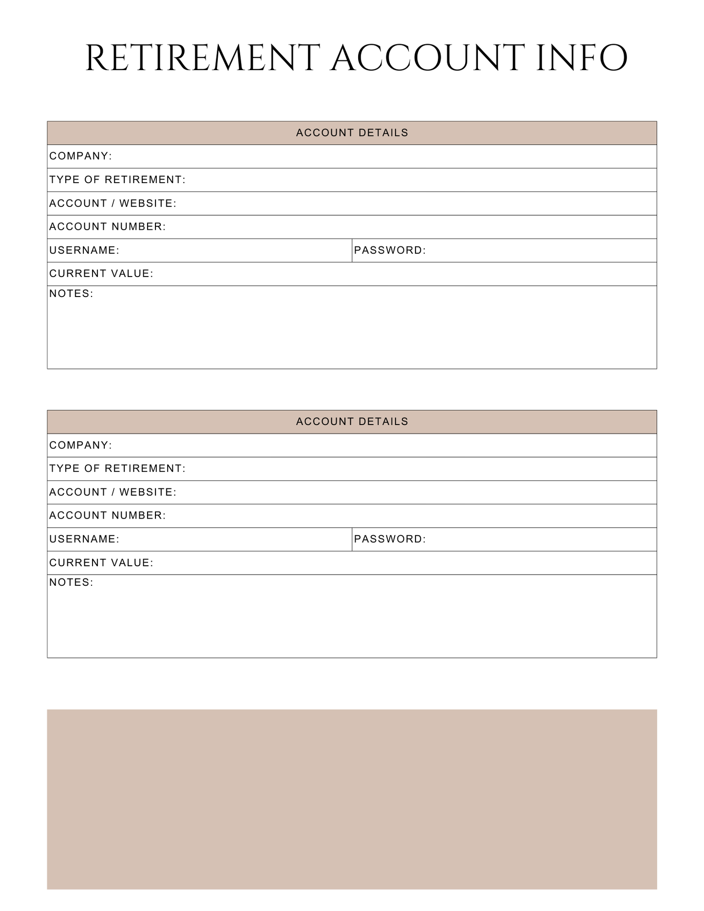 Peace of Mind Planner
