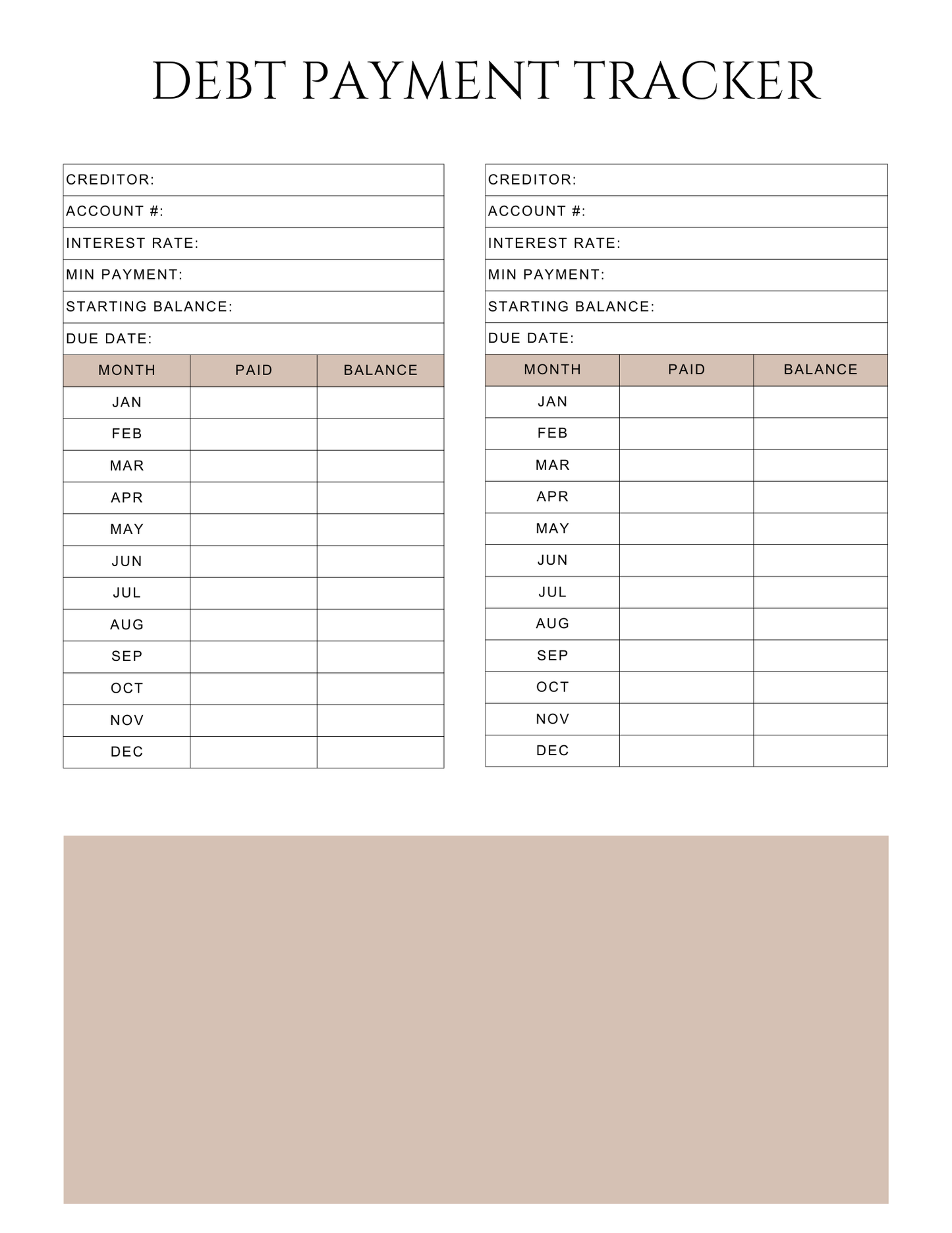Peace of Mind Planner