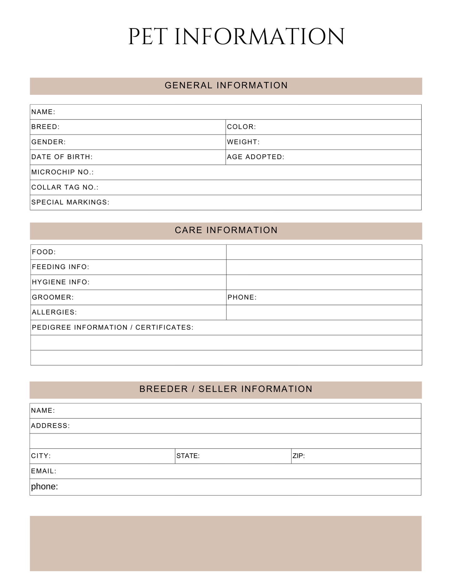 Peace of Mind Planner