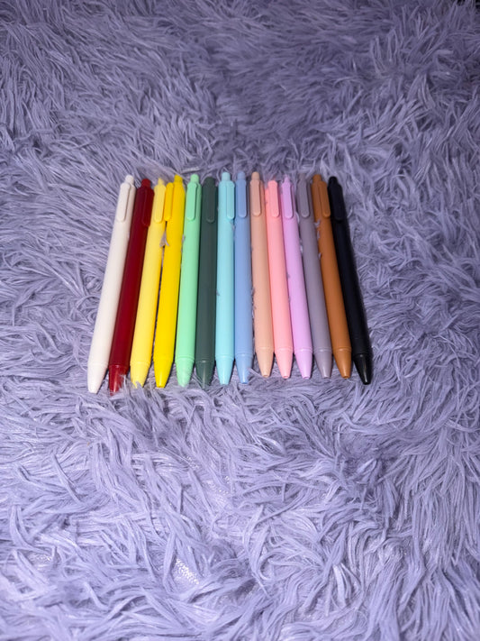 Pastel Black Gel Ink Pens