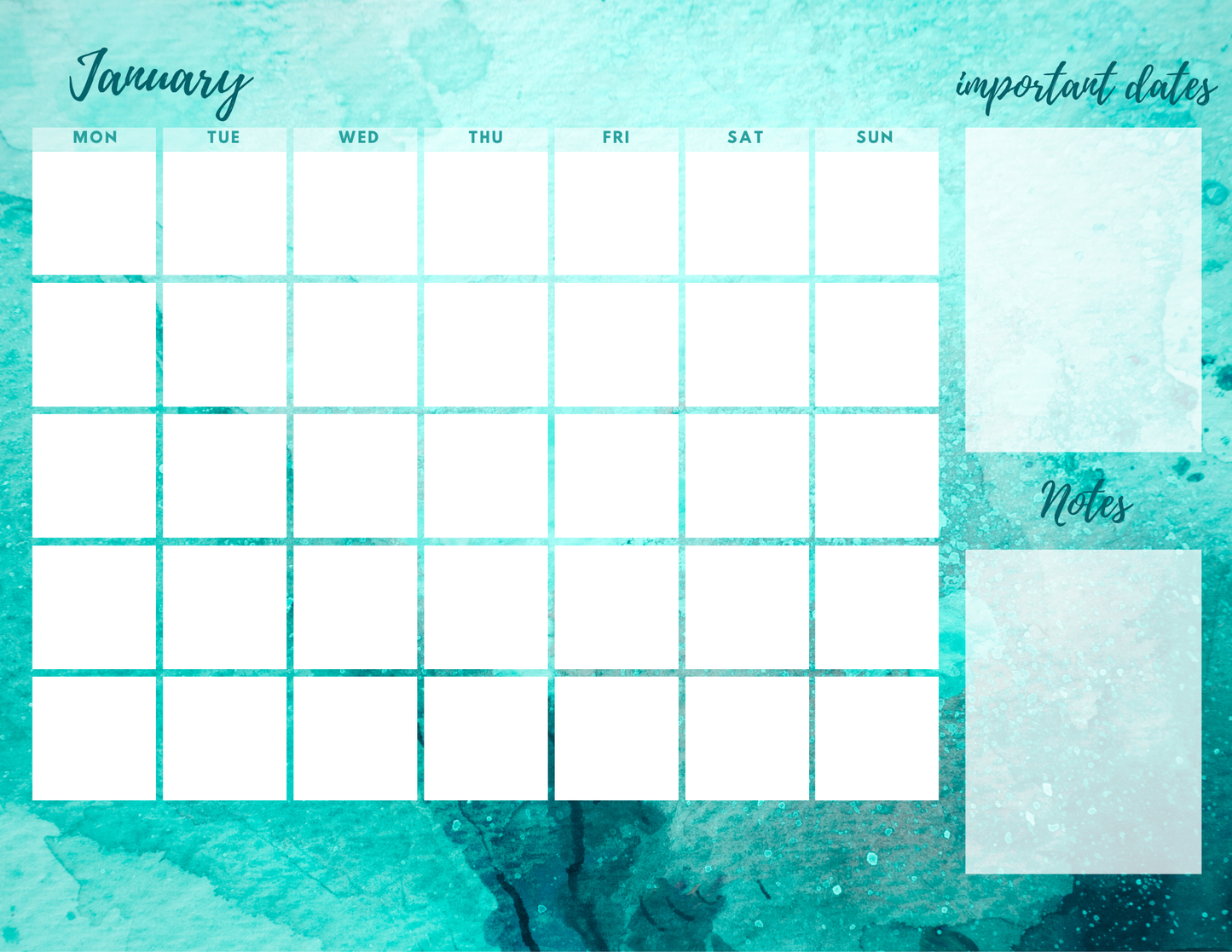 Monthly Planner Notepad